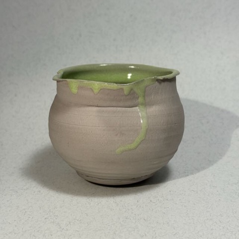 Warped Green Cup Art