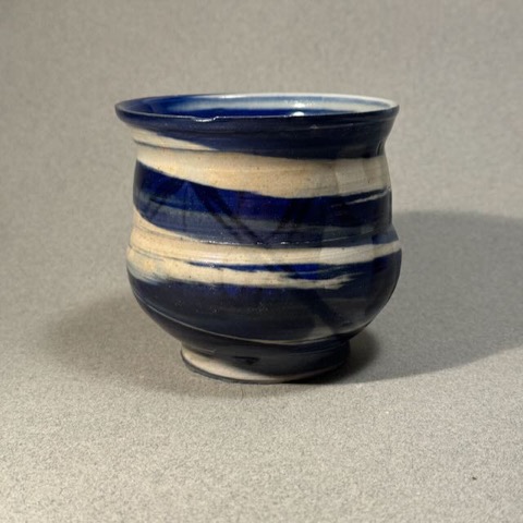 Flawed Blue Swirl Cup