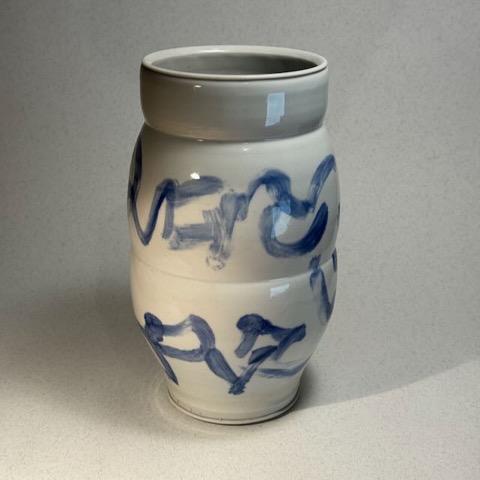 Vase - Cobalt Swipes