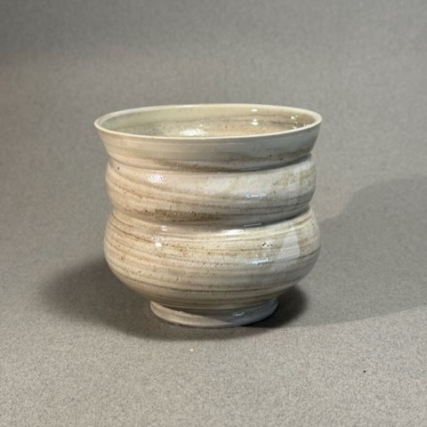 Cream-Gray Swirl Cup
