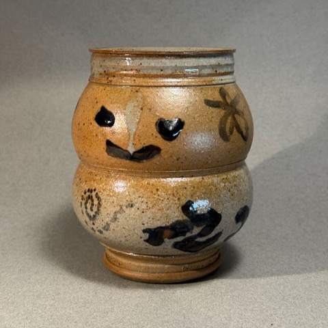 Brown Freckle Vase With Happy Glaze Flourish