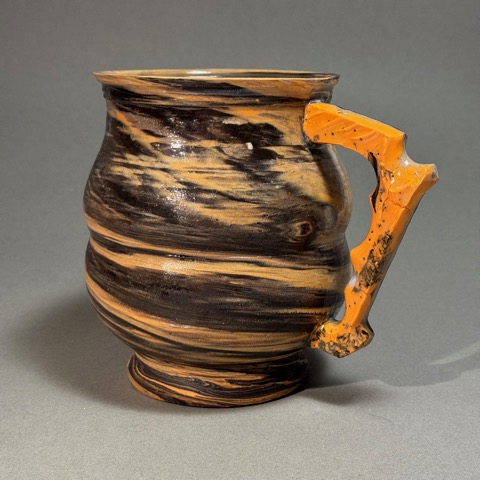 Orange-Brown Swirl Mug Art