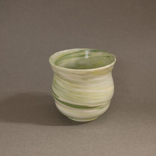 Green Yellow Swirl Vessel